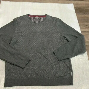 [6/US2XL]Ted Baker Cotton Blend Mini Polk Dot Men  Sweatshirt